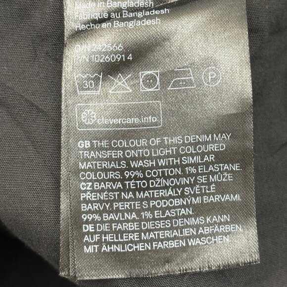 H&M &Denim Vintage Straight High Waist Distressed Women's size 6 Black Jeans - Picture 3 of 4